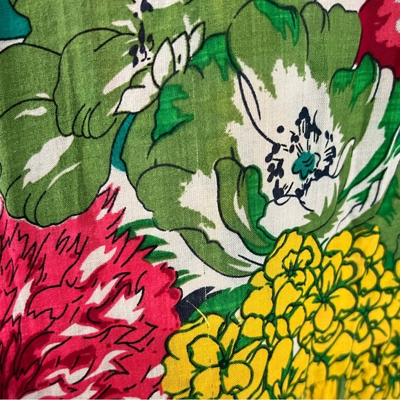 Beautiful 100% Cotton Yesno Colorful Floral Print Flowy Modest Maxi Dress - Picture 10 of 10